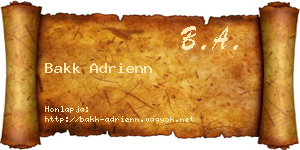 Bakk Adrienn névjegykártya